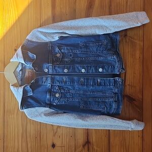 Levi’s Women's Denim Jean Jacket Hooded Sweatshirt Hoodie- XS